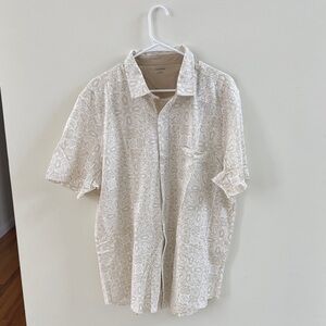 Club Room Beige Patterned Casual Shirt
